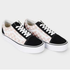 Vans Pink Checkerboard Shoes